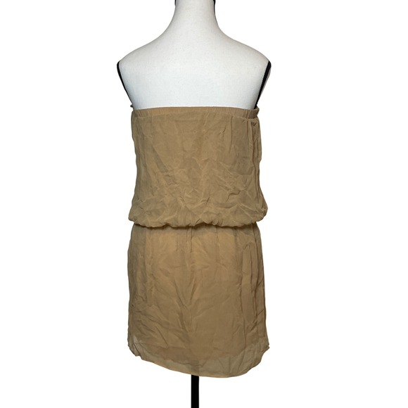Alythea‎ Strapless Mini Dress 100% Silk Sz M Pastel Minimalist Resort Chic Party - Picture 3 of 10